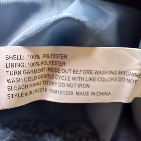 STOOSH Teddy Sherpa Coat Long Pockets Cozy Oversized Lined Jacket Blue Size M - Picture 9 of 10